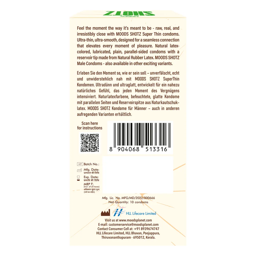 MOODS SHOTZ Super Thin 10s Condoms — picture 4
