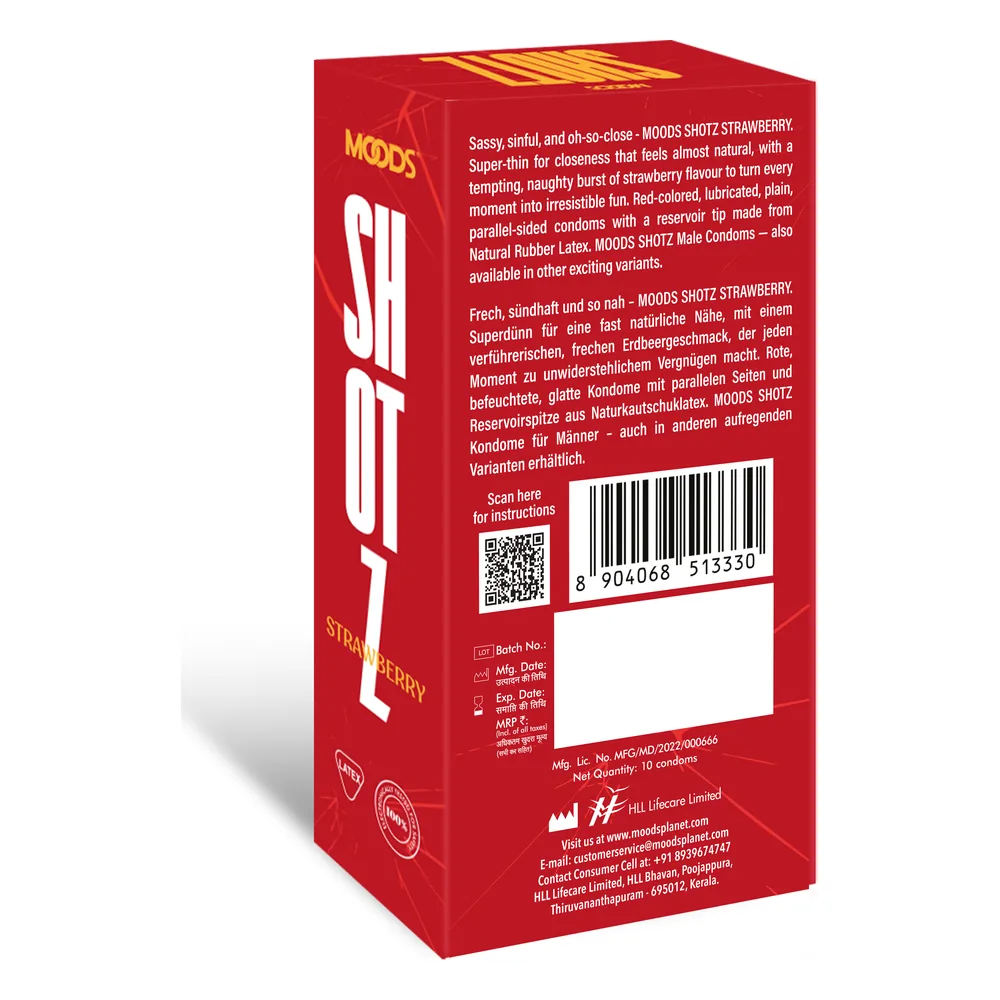 MOODS SHOTZ Strawberry 10s Condoms — picture 3