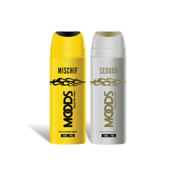 MOODS Perfume Body Spray - 150 ml (Mischif) with Perfume Body Spray - 150 ml (Seduxn)
